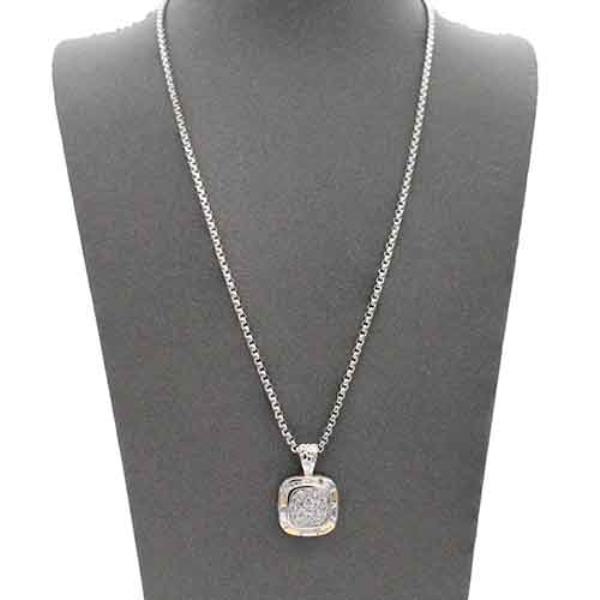 14K TWO TONE PENDANT NECKLACE