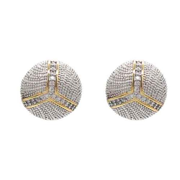 TWO TONE PLATED EARRING