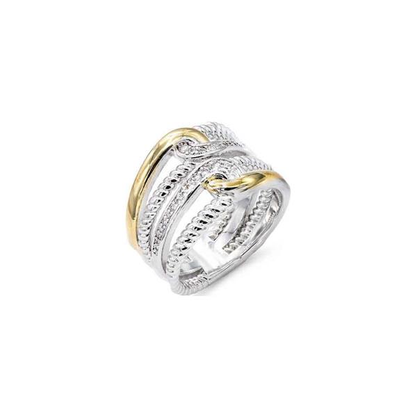 TWO TONE CZ RING