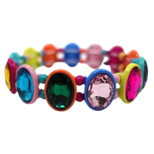 MULTI COLOR GLASS BEADED BRACELET