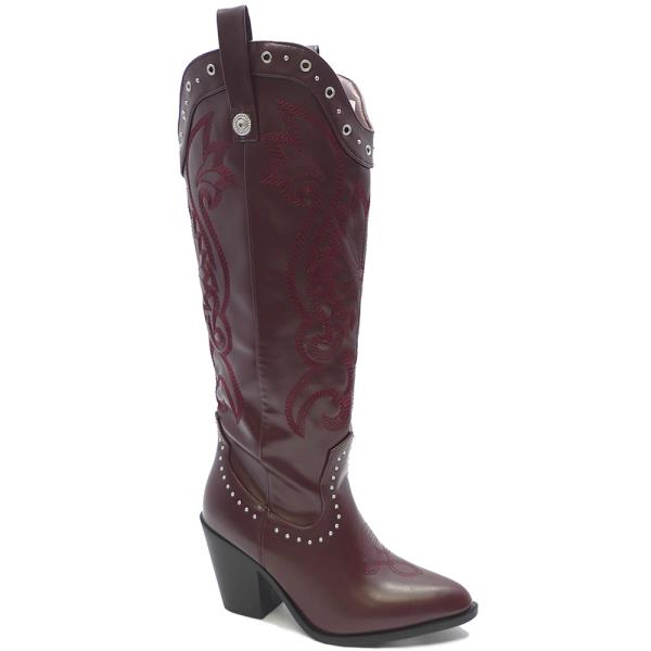 WESTERN STUD HEEL BOOTS