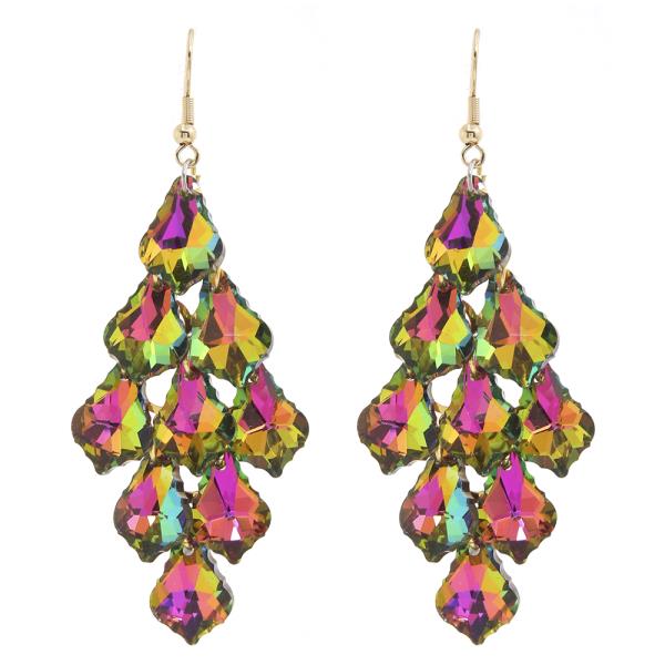 CRYSTAL LAYER DROP EARRING