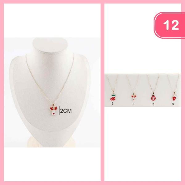CHRISTMAS PENDANT NECKLACE (12 UNITS)