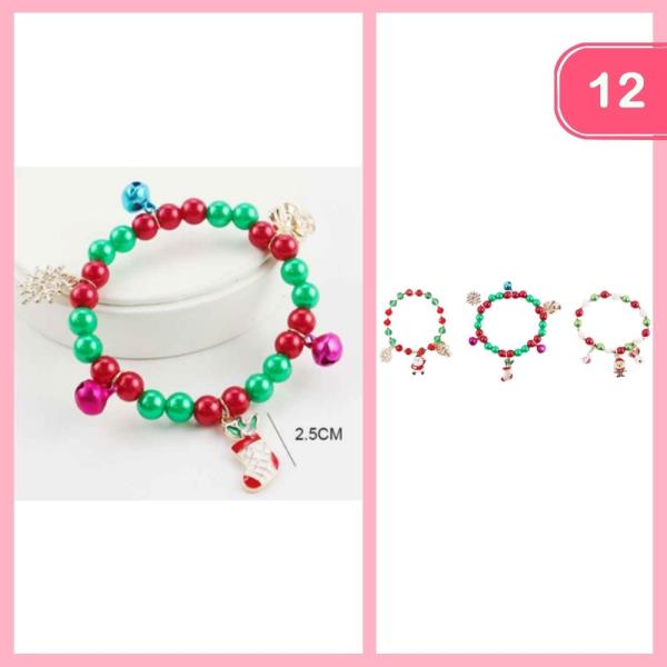 CHRISTMAS CHARM BRACELET (12 UNITS)