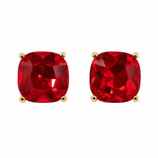 CUSHION CRYSTAL STONE STUD EARRING