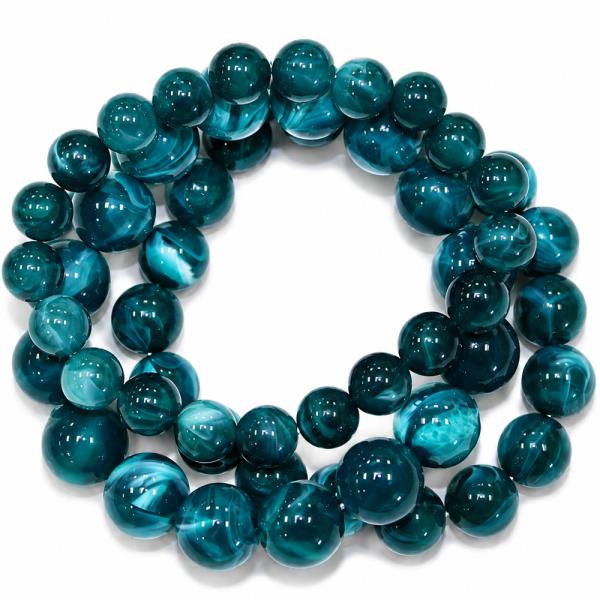 ROUND BEAD 3 ROW STRETCH BRACELET SET