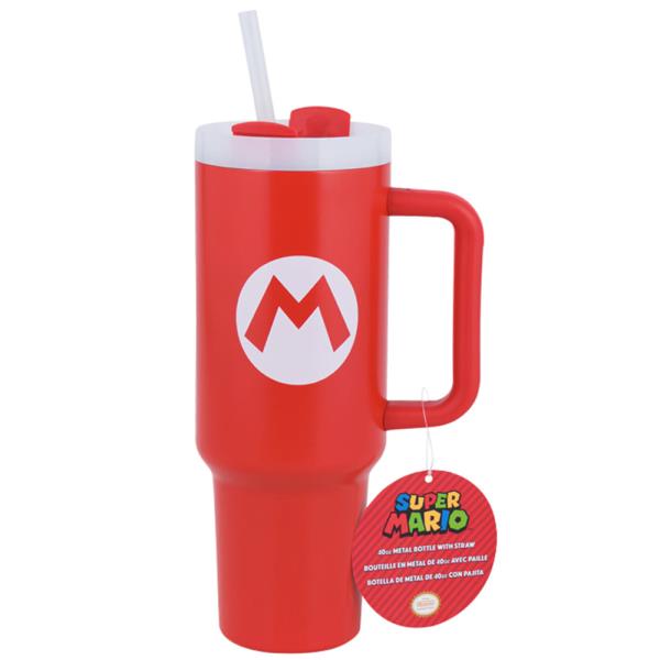 SUPER MARIO STAINLESS STEEL TRAVEL CUP TUMBLER
