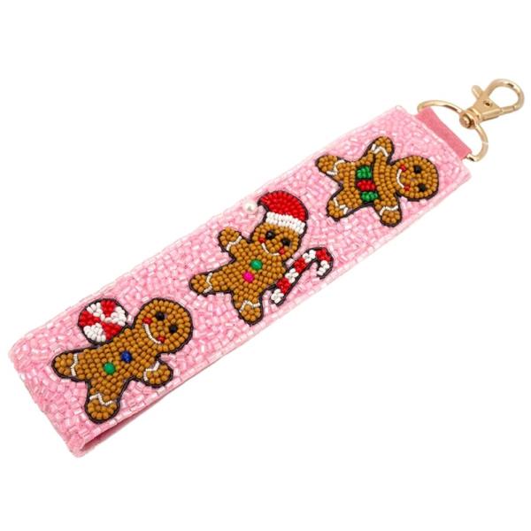 DEED BEAD GINGERBREAD KEYCHAIN