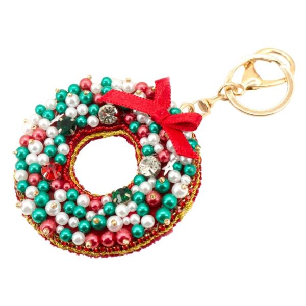 CHRISTMAS WREATH KEYCHAIN