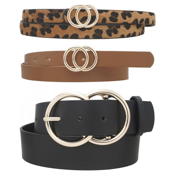 MULTISIZED DOUBLE CIRCLE TRIO BELT