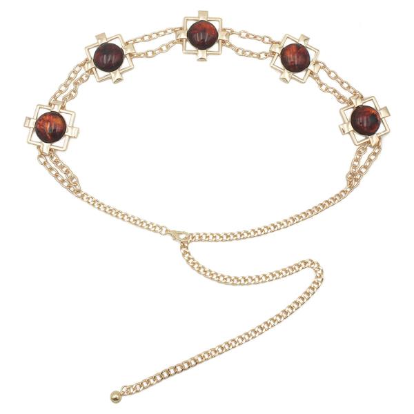VINTAGE STYLE GOLD METAL WAIST CHAIN BELT