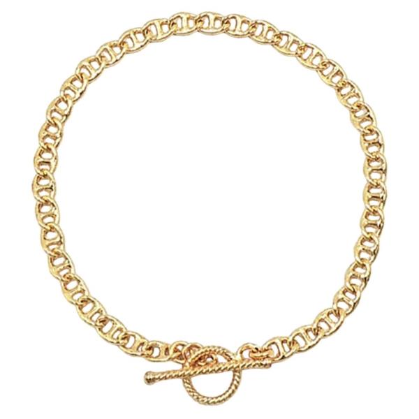 Rope Chain Link Toggle Bracelet