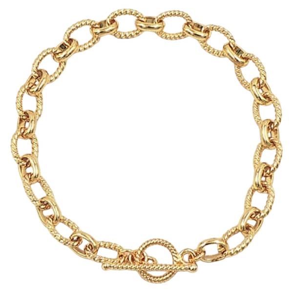 8K CHAIN LINK TOGGLE  BRACELET