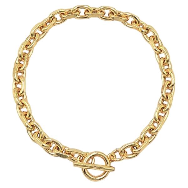 18K GD Dipped Chain Link Toggle Bracelet