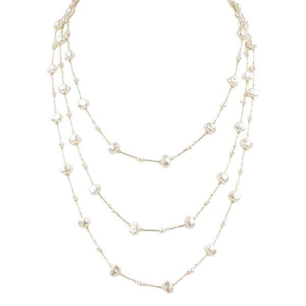LAYERED  PEARL  LAYERED NECKLACE