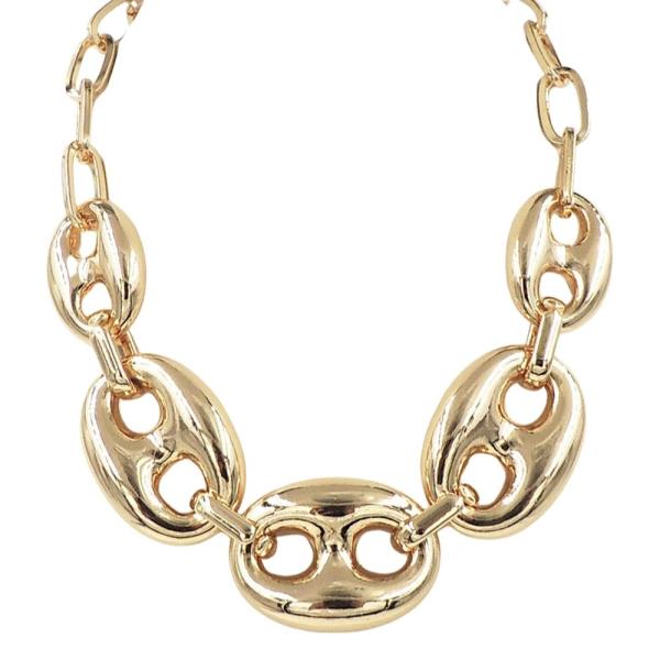 HORSBIT LINKED CHAIN NECKLACE