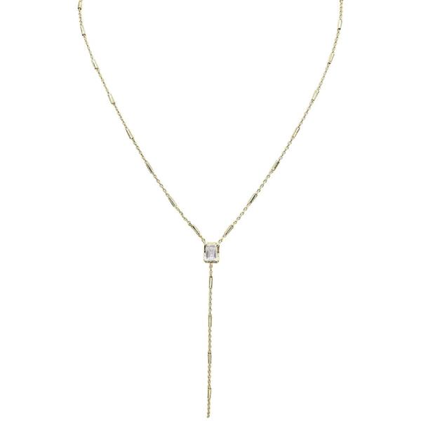SQUARE CZ  Y NECKLACE