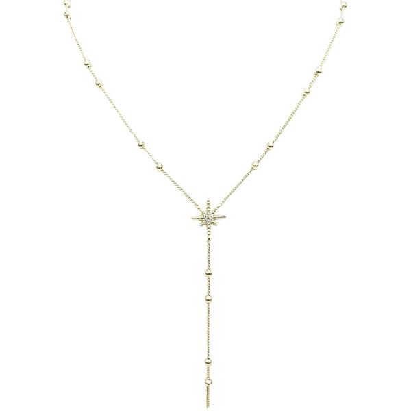 STARBURST CZ DROP Y NECKACE