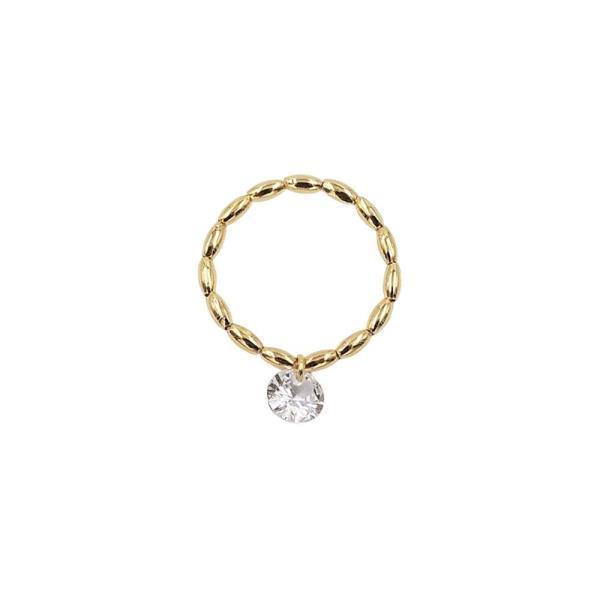 ROUND CZ CHARM RING