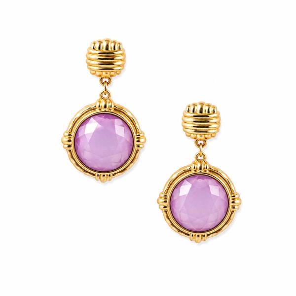 STONE POST DROP EARRING