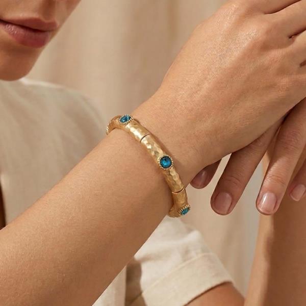 Hammered Stone Stretch Bracelet