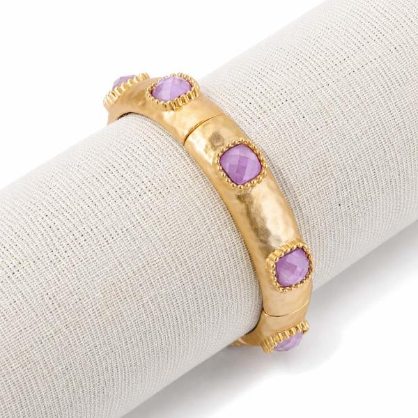 Rhinestone Metal Stretch Bracelet