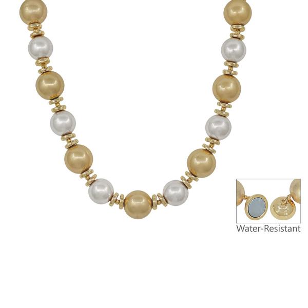 14 And 16mm CCB Flat Magnetic Short Necklace