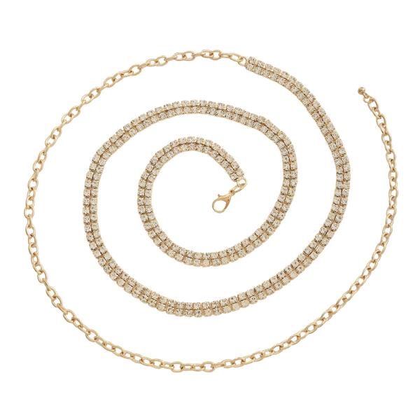 RHINESTONE 4MM 2 ROW HOOK BELT