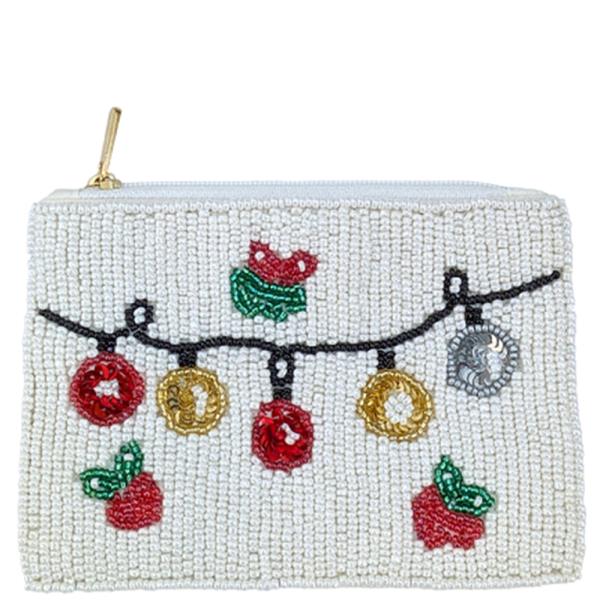 Seed Bead Lights Decor Coin Purse Bag
