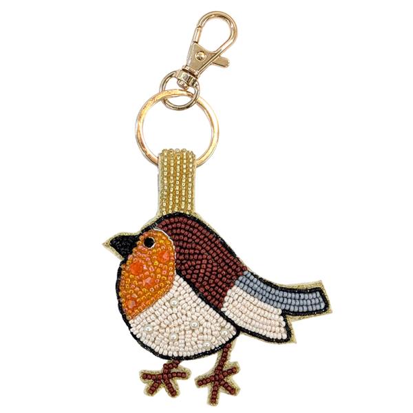 BIRD SEED BEAD KEYCHAIN