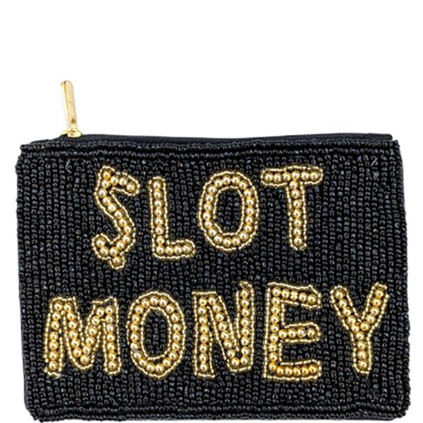 SEED BEAD SLOT MONEY COIN PURSE BAG