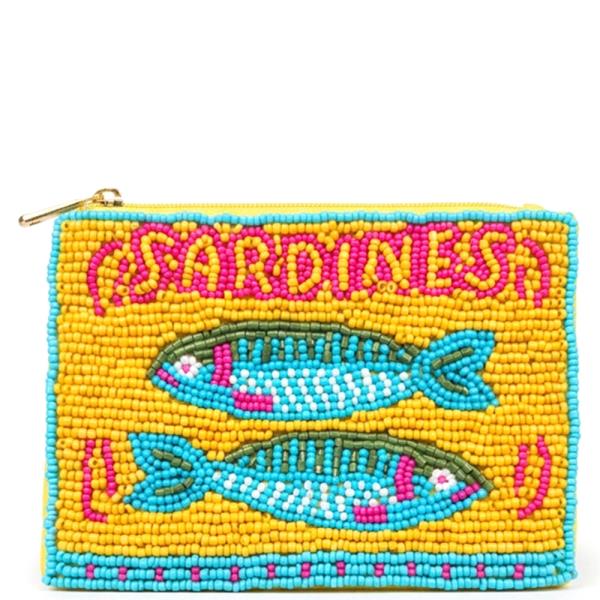 SEED BEAD SARDINES COIN PURSE BAG