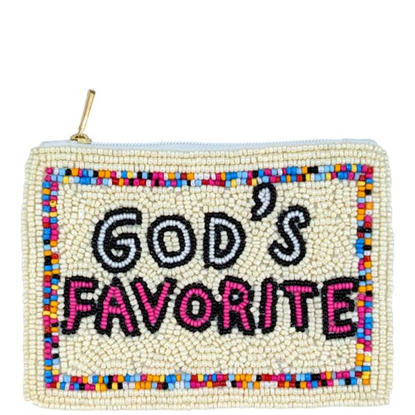 SEED BEAD GODS FAVORITE COIN PURSE BAG