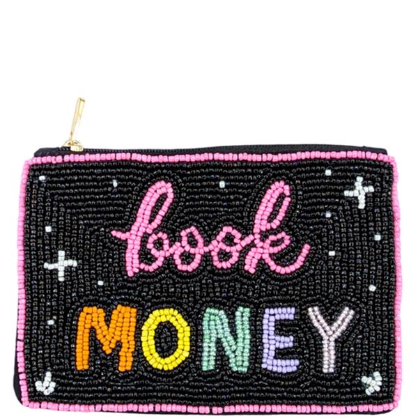 SEED BEAD BOOK MONEY COIN PURSE BAG