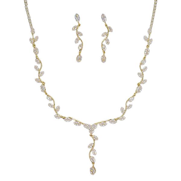 CZ Rhinestone Marquise Ivy 2PC Set