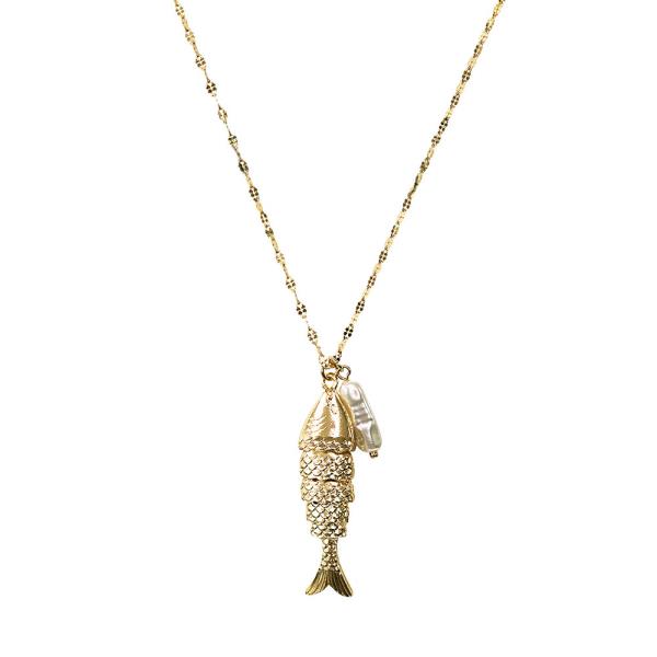 Fish Baroque Pearl Necklace
