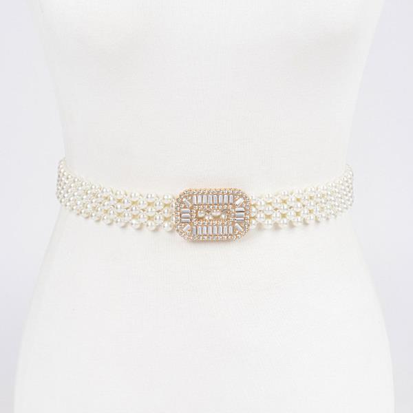 STONE PEARL BUCKLE BELT