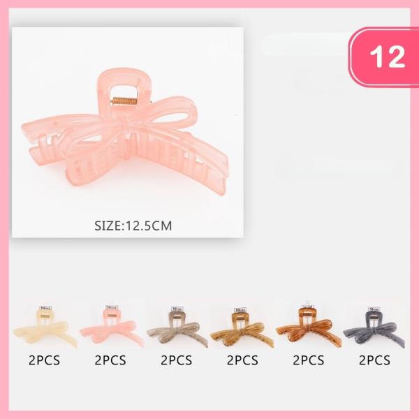 Bow Hair Claw Clip (12 Units)