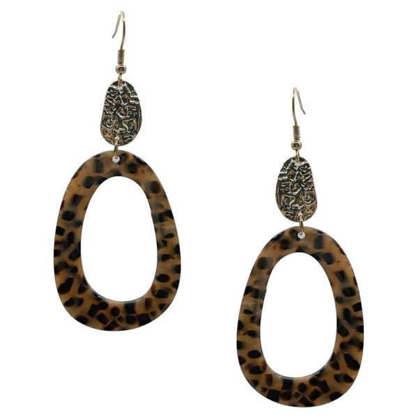 TORT ANIMAL PRINT TORT EARRING