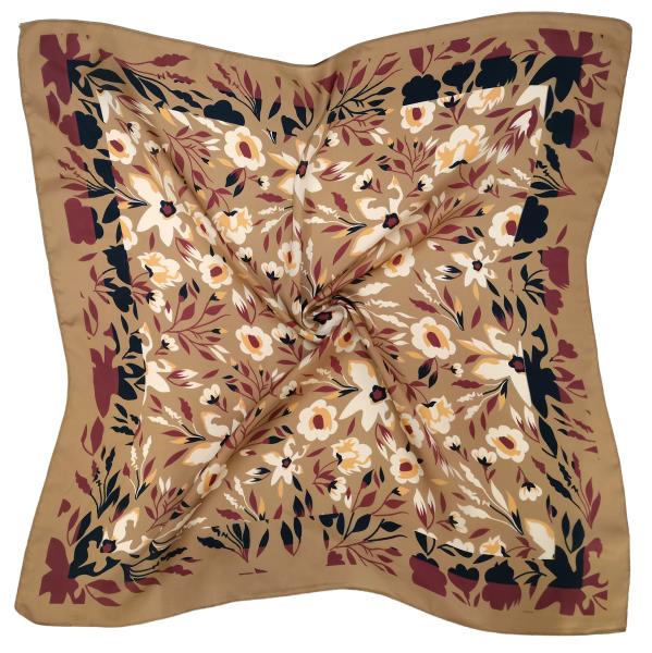 FLORAL PRINT SQUARE SCARF