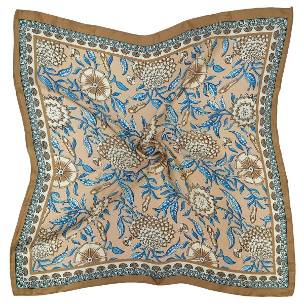 BOTANICAL PRINT SQUARE SCARF
