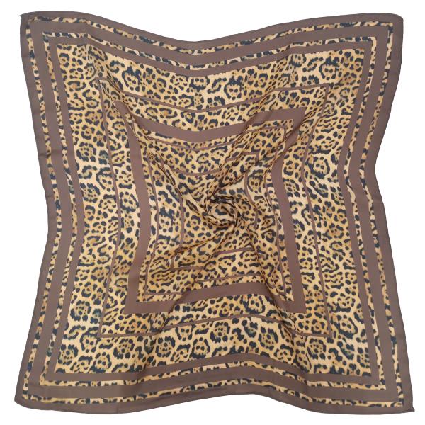 LEOPARD PRINT SOUARE SCARF