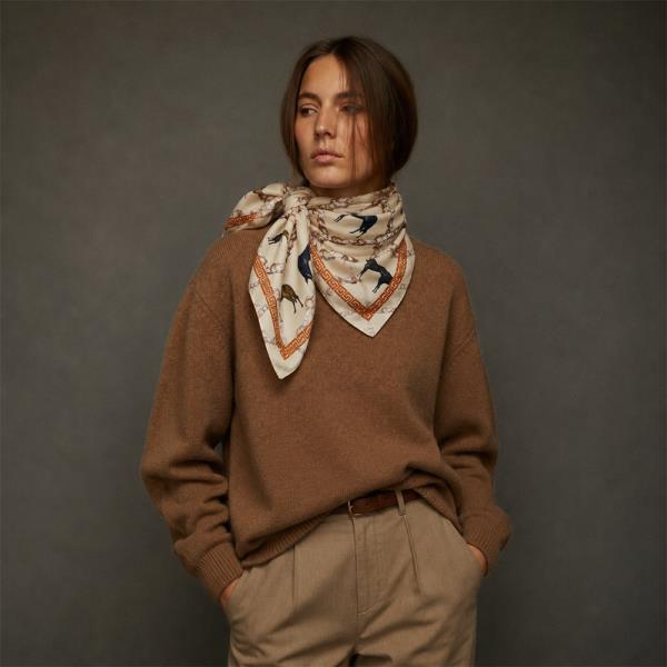 HORSE PRINT SQUARE SCARF