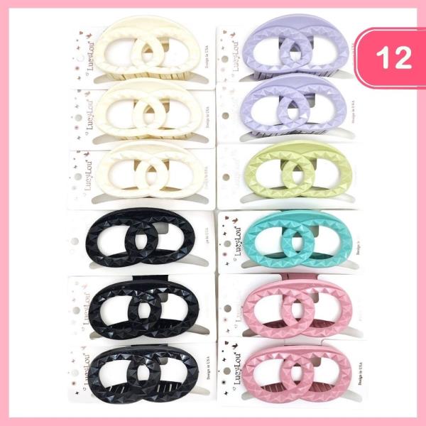 Textured Linked Hair Claw Clip (12 Units)