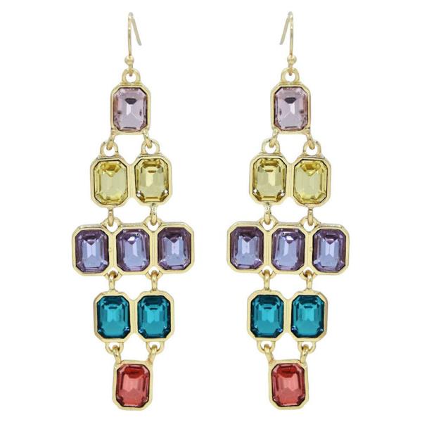Stone in Diamond Shape Earring