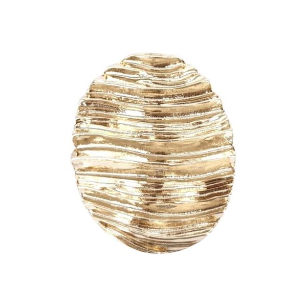 RIGID METAL OVAL BROOCH