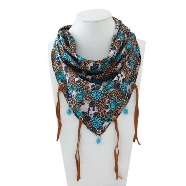 LEOPARD WESTERN BANDANA SCARF