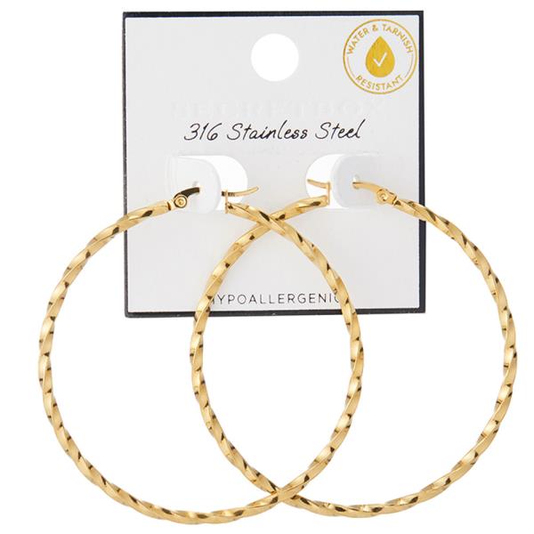 SECRET BOX STAINLESS STEEL 55MM TWISTED HOOP