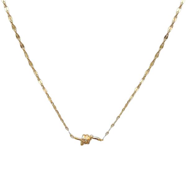 SECRET BOX Gold Dipped Dainty Knot Necklace