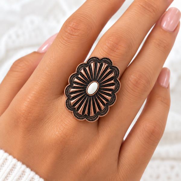 WESTERN STYLE CONCHO RING